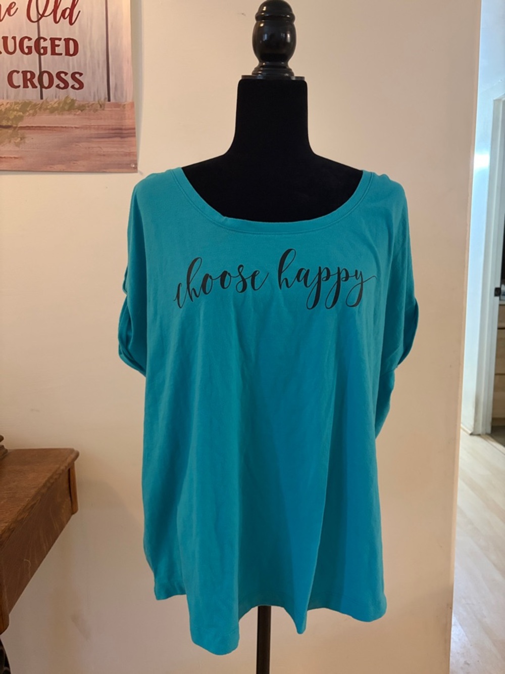 Lane Bryant “Choose Happy” Teal T-Shirt